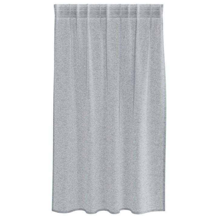 Voile Gardin med gardiner 2 pcs Mørkegrå 140 x 140 cm Polyester