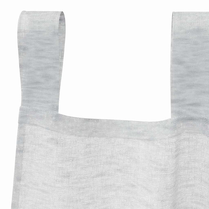 Voile Gardin med gardiner 2 pcs Lysegrå 140 x 140 cm Polyester