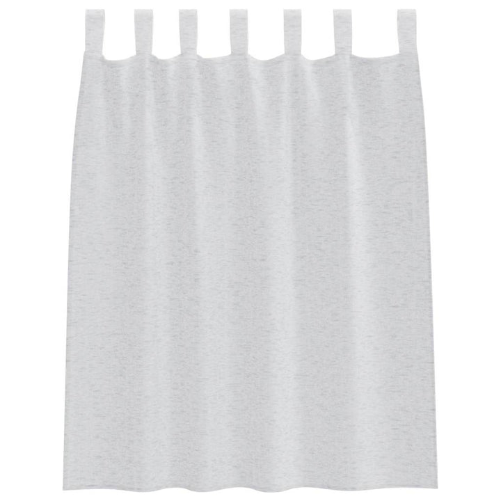 Voile Gardin med gardiner 2 pcs Lysegrå 140 x 140 cm Polyester