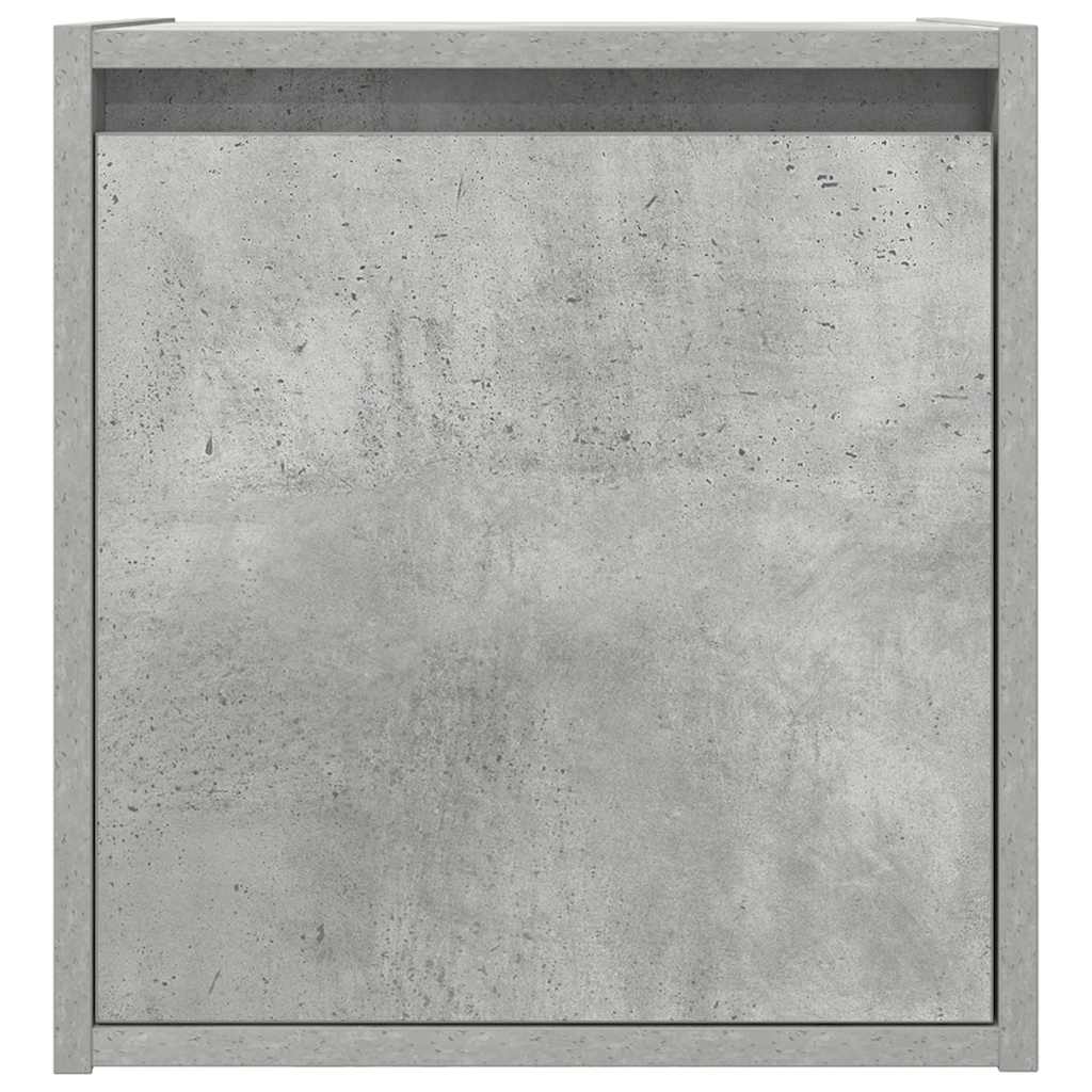 væghængt sengebord 38x34x40 cm betongrå
