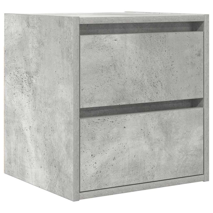 væghængte sengeborde 2 stk. 38x34x40 cm betongrå