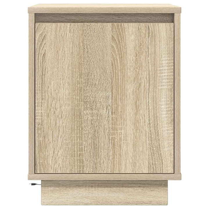 Sengeskab med LED-lys Sonoma Eg 38x34x50 cm