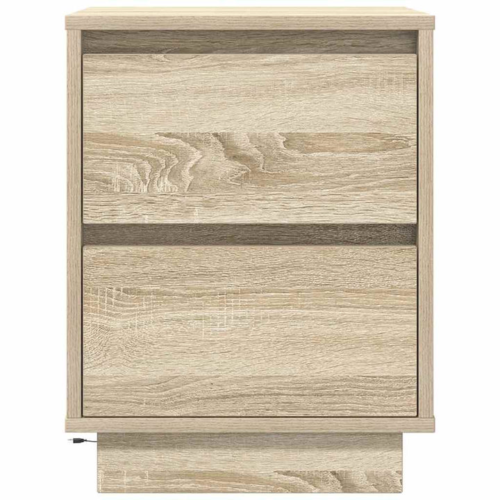 Sengeskab med LED-lys Sonoma Eg 38x34x50 cm