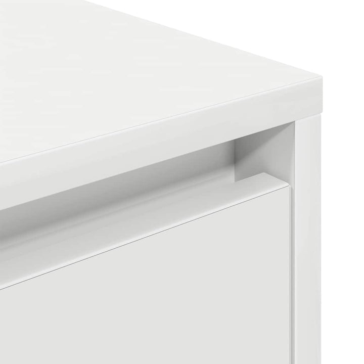 sengeskab med LED-lys 38x34x65 cm hvid