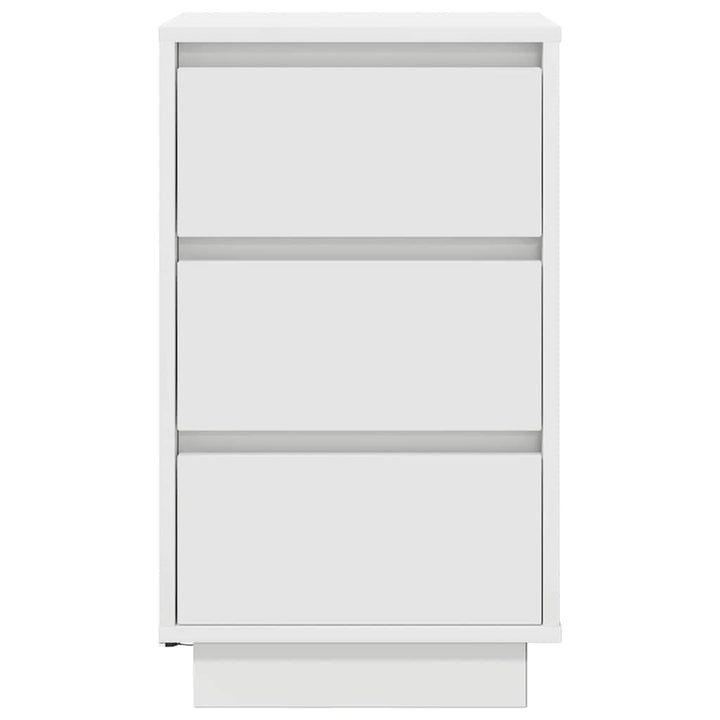sengeskab med LED-lys 38x34x65 cm hvid