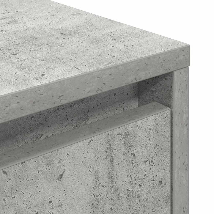 sengeborde med LED-lys 38x34x65 cm betongrå