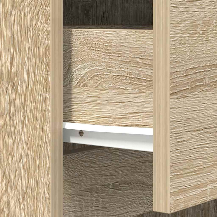 sengebord 39x35x125 cm konstrueret træ sonoma-eg