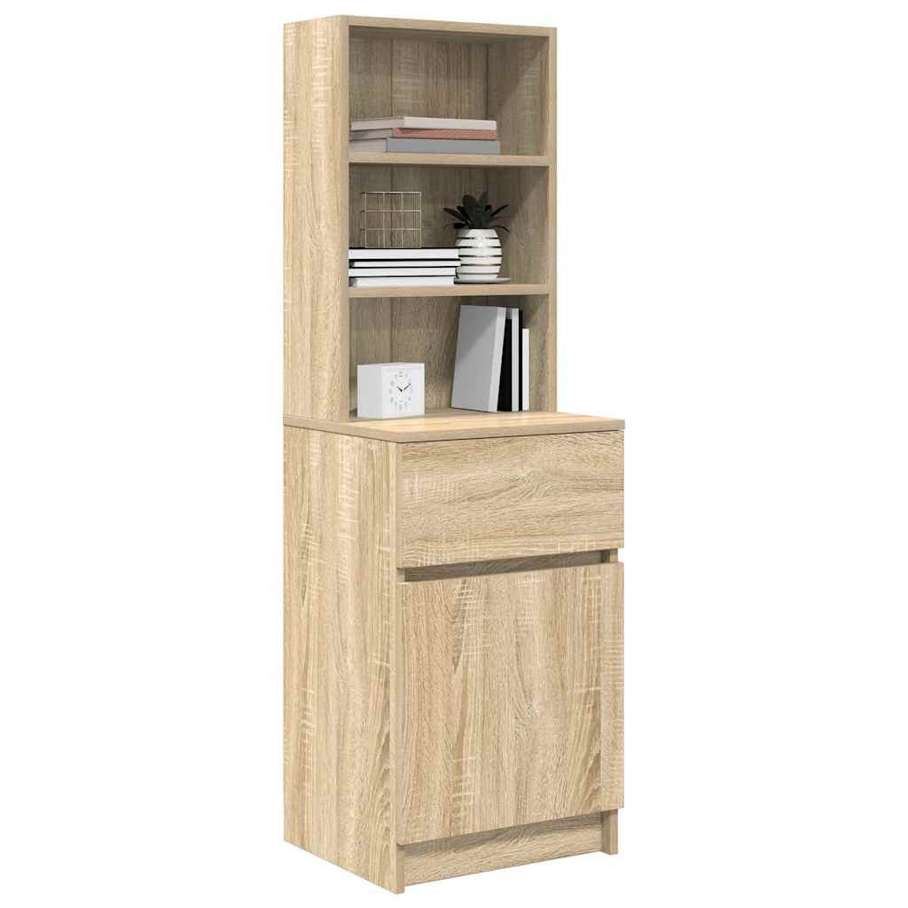 sengebord 39x35x125 cm konstrueret træ sonoma-eg
