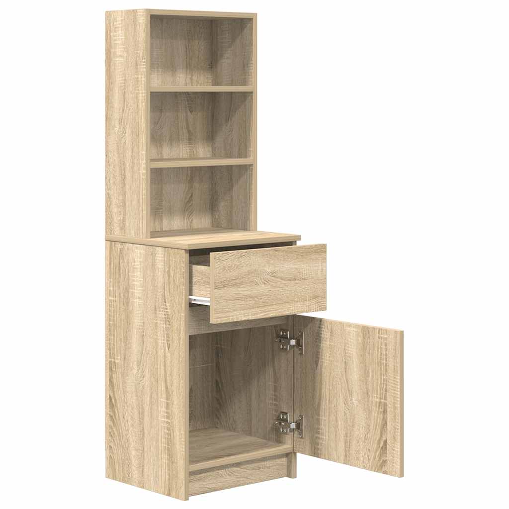 sengebord 39x35x125 cm konstrueret træ sonoma-eg