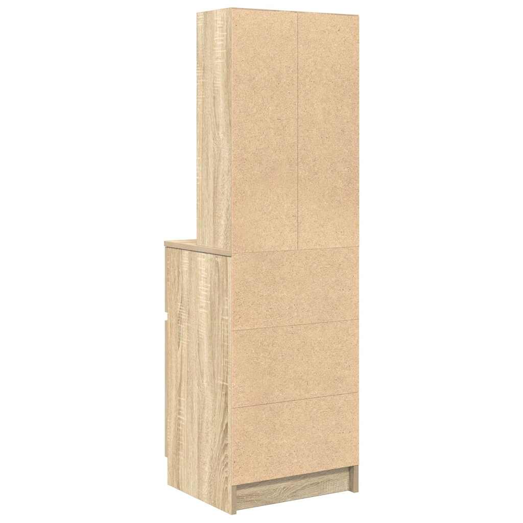 sengebord 39x35x125 cm konstrueret træ sonoma-eg