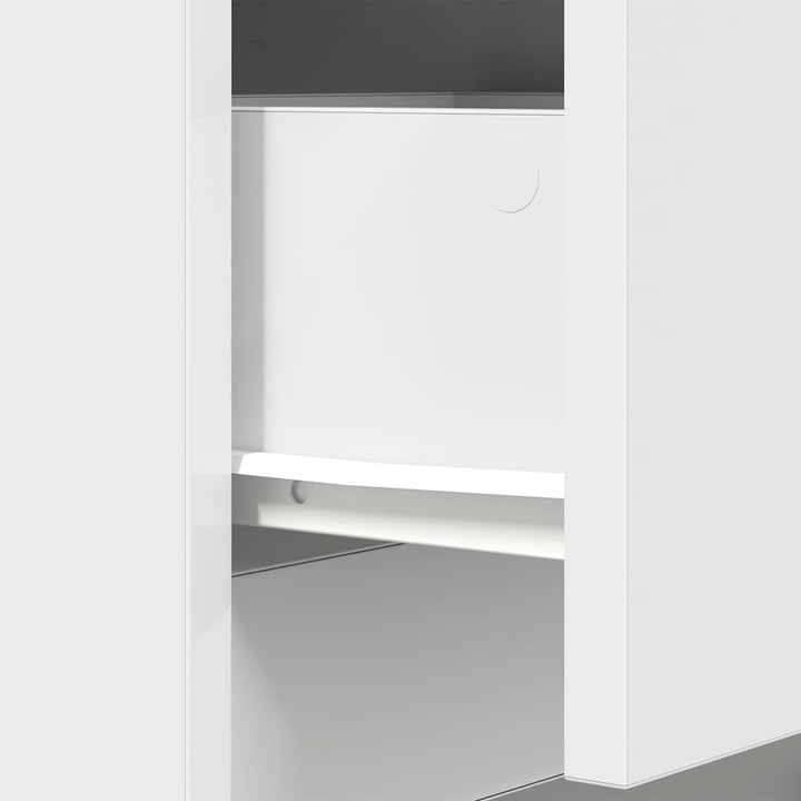 sengeborde 2 stk. 39x35x65 cm konstrueret træ hvid