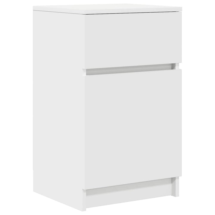 sengeborde 2 stk. 39x35x65 cm konstrueret træ hvid