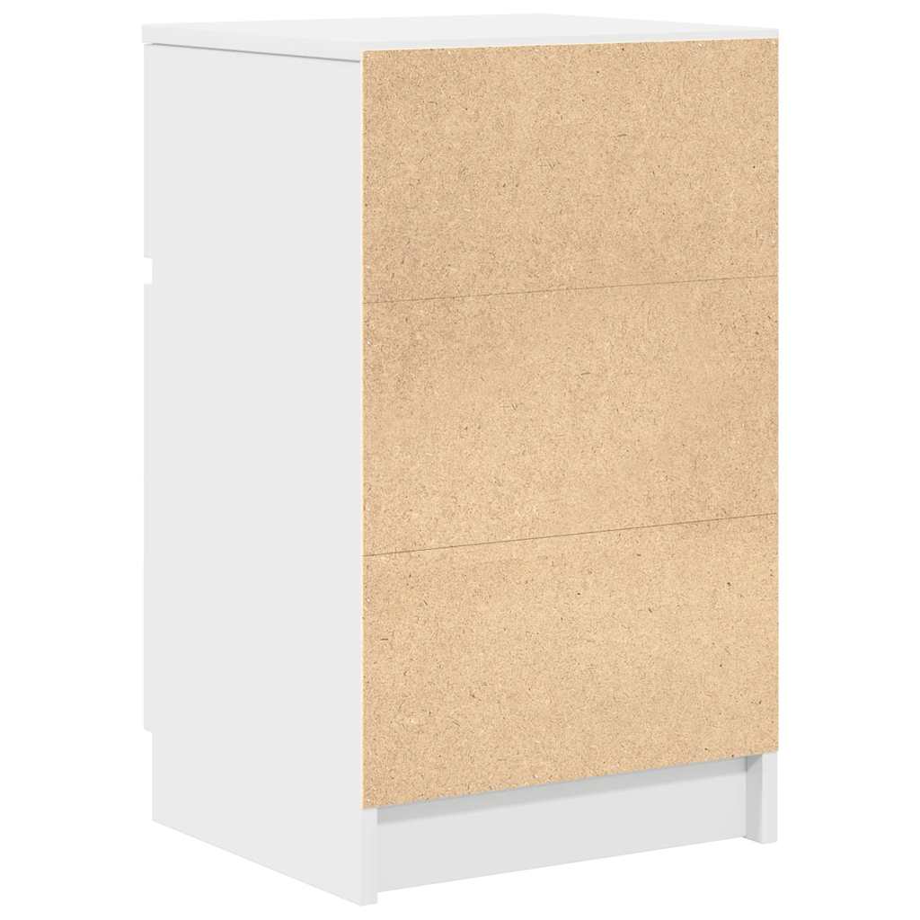 sengeborde 2 stk. 39x35x65 cm konstrueret træ hvid