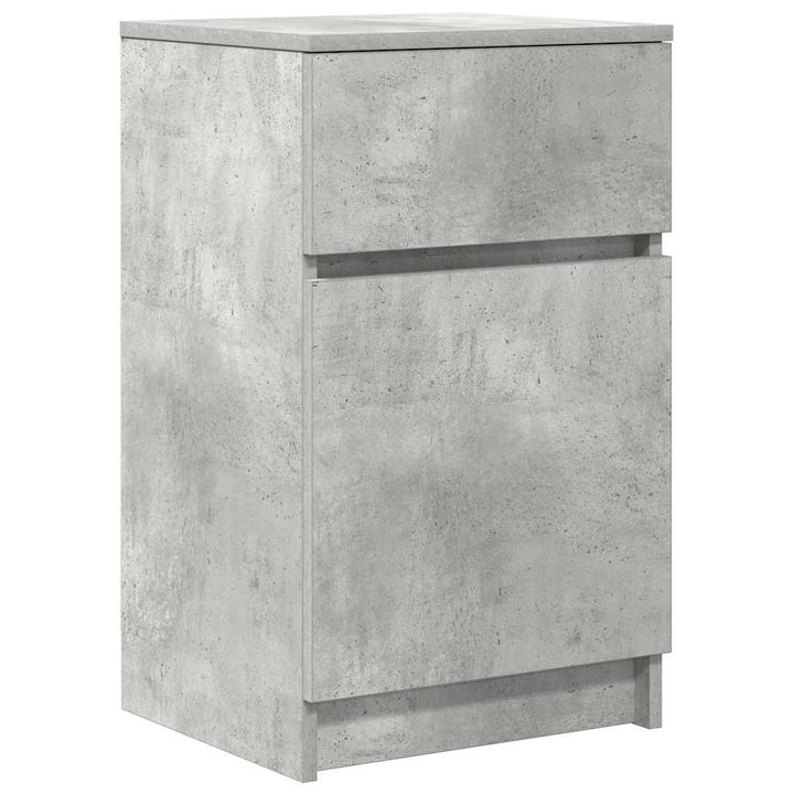 sengeborde 2 stk. 39x35x65 cm konstrueret træ betongrå