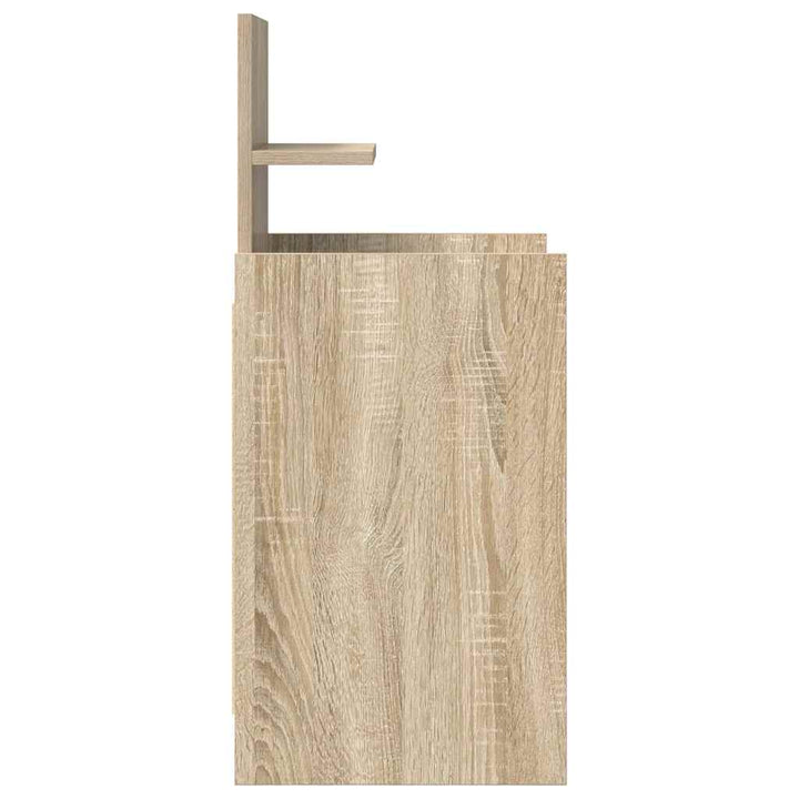 sengebord med 2 skuffer 38x34x80 cm sonoma-eg