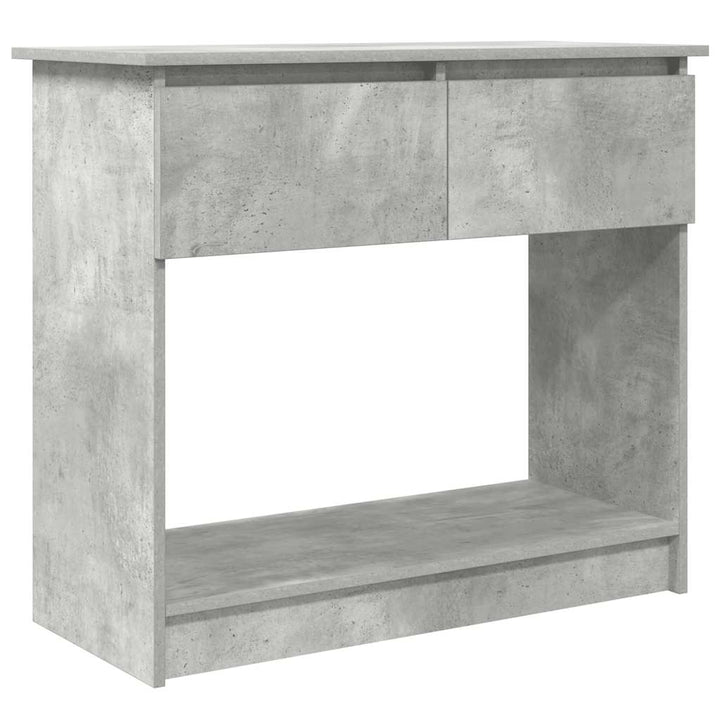 konsolbord med skuffer 85,5x38,5x74,5 cm betongrå