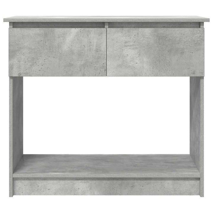 konsolbord med skuffer 85,5x38,5x74,5 cm betongrå