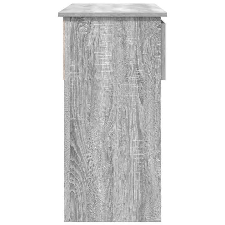 konsolbord med skuffer 85,5x38,5x74,5 cm grå sonoma-eg