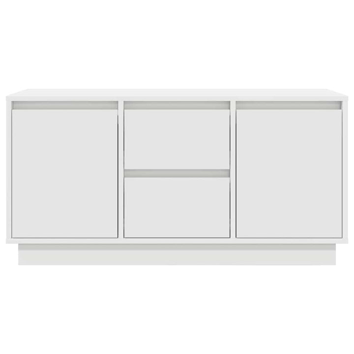 tv-bord med LED-lys 100x41x50 cm hvid