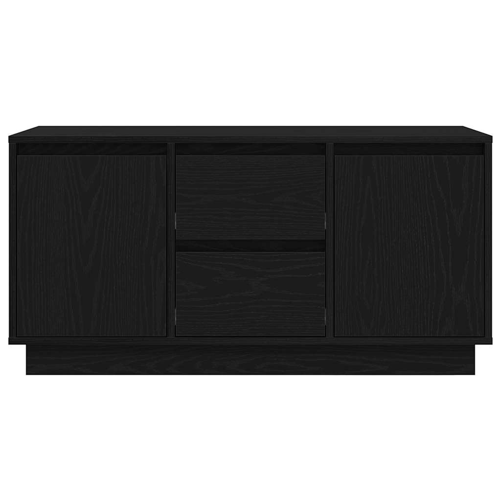 tv-skab med LED-lys 100x41x50 cm sort-eg
