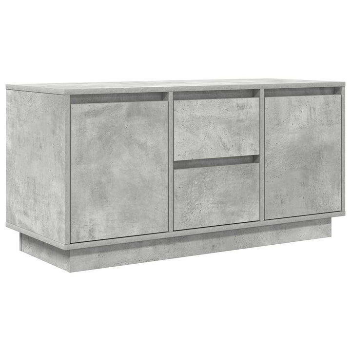 sengebord med LED-lys 100x41x50 cm betongrå