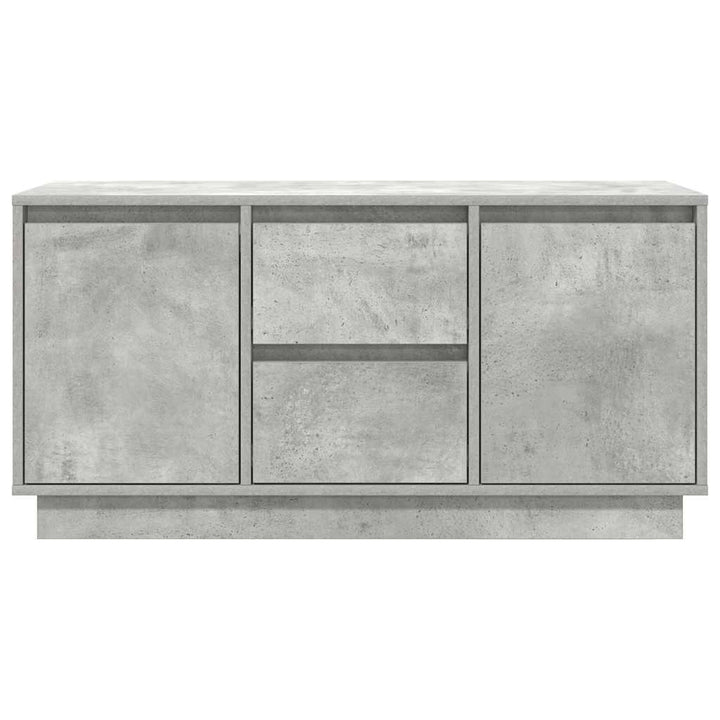 sengebord med LED-lys 100x41x50 cm betongrå