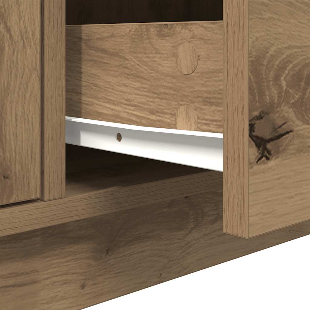 tv-bord med LED-lys 100x41x50 cm kunsteg