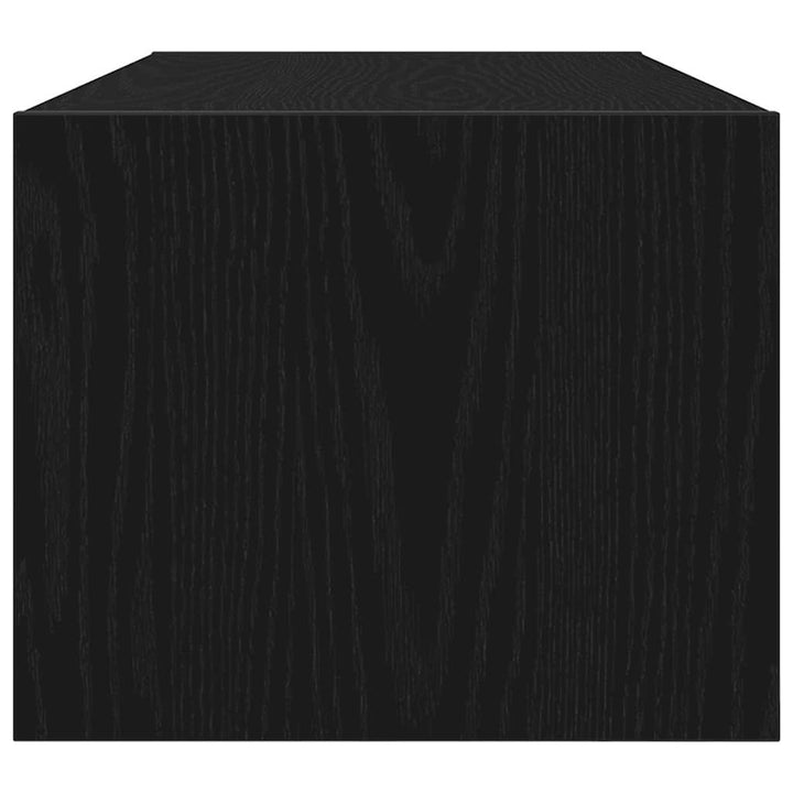tv-bord 80x31x25,5 cm konstrueret træ sort egetræsfarve