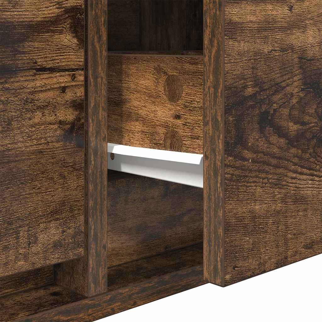tv-bord 60x31x25,5 cm konstrueret træ røget egetræsfarve