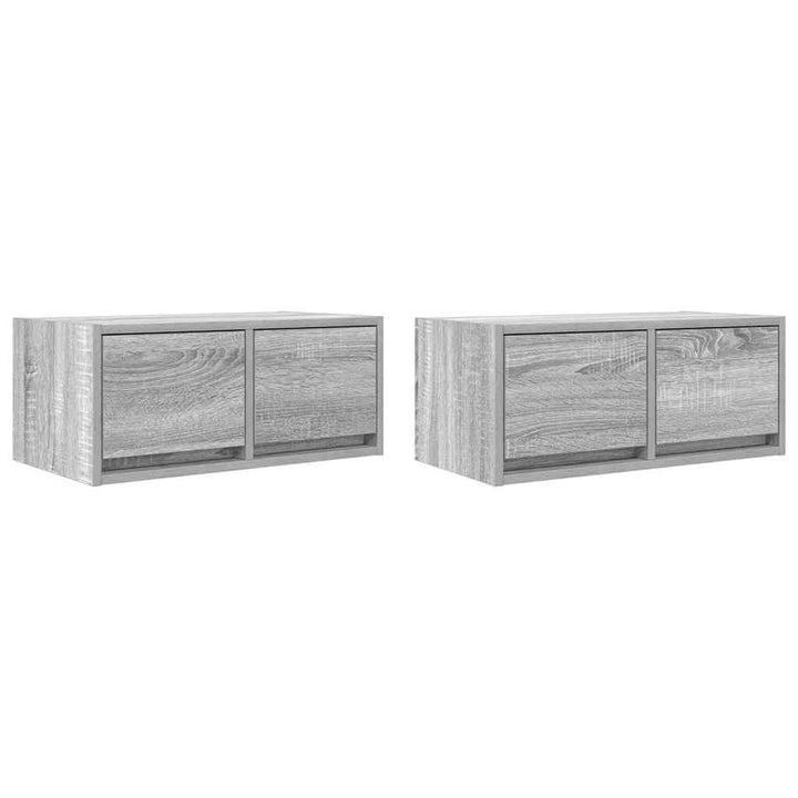tv-borde 2 stk. 60x31x25,5 cm konstrueret træ grå sonoma-eg