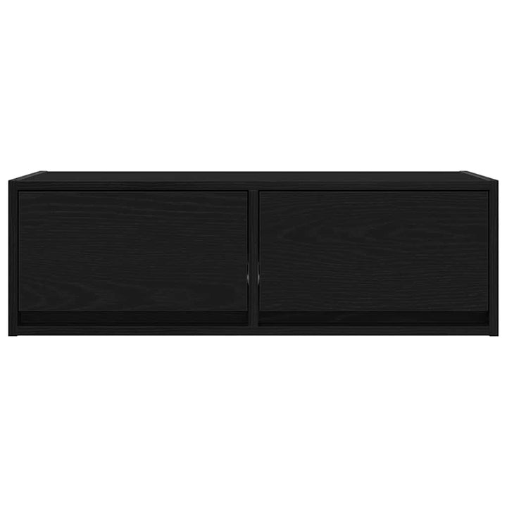 tv-borde 2 stk. 80x31x25,5 cm konstrueret træ sort egetræsfarve