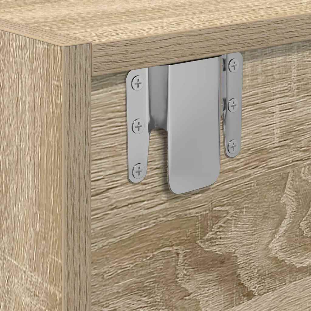 tv-borde 2 stk. 80x31x25,5 cm konstrueret træ sonoma-eg
