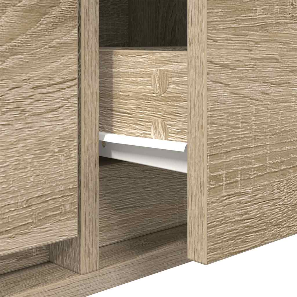 tv-borde 2 stk. 80x31x25,5 cm konstrueret træ sonoma-eg