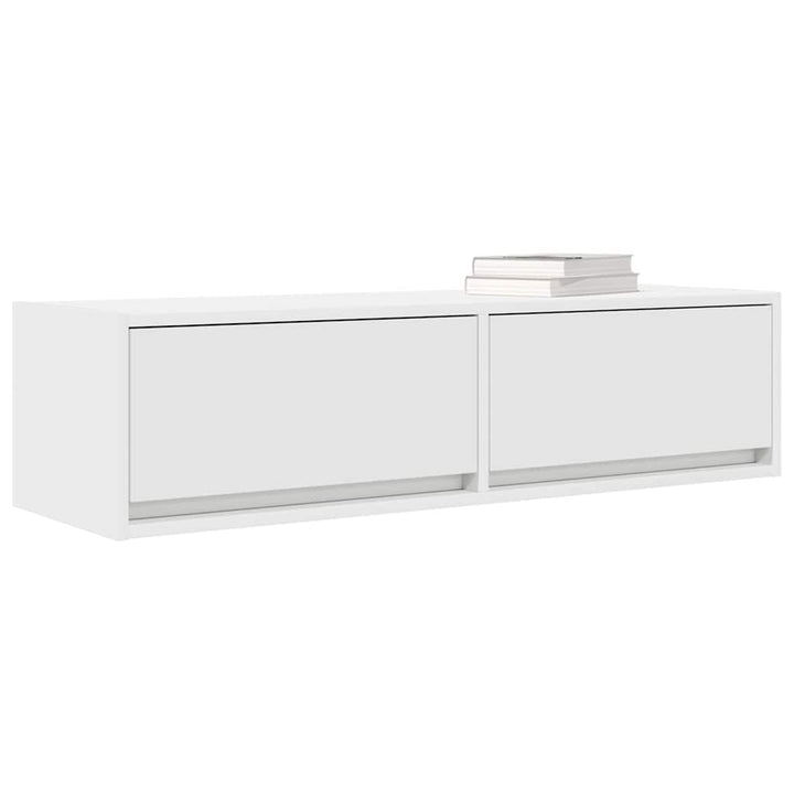 TV-skab med skuffe Hvid 100 x 31 x 25,5 cm Konstrueret træ