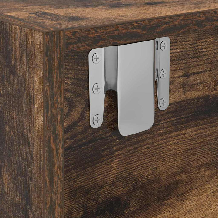 TV-skab med skuffe Røget eg 100 x 31 x 25,5 cm Konstrueret træ