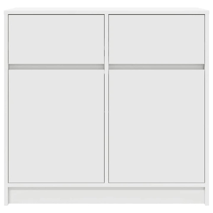 kommode med skuffe 80x34x76 cm konstrueret træ hvid