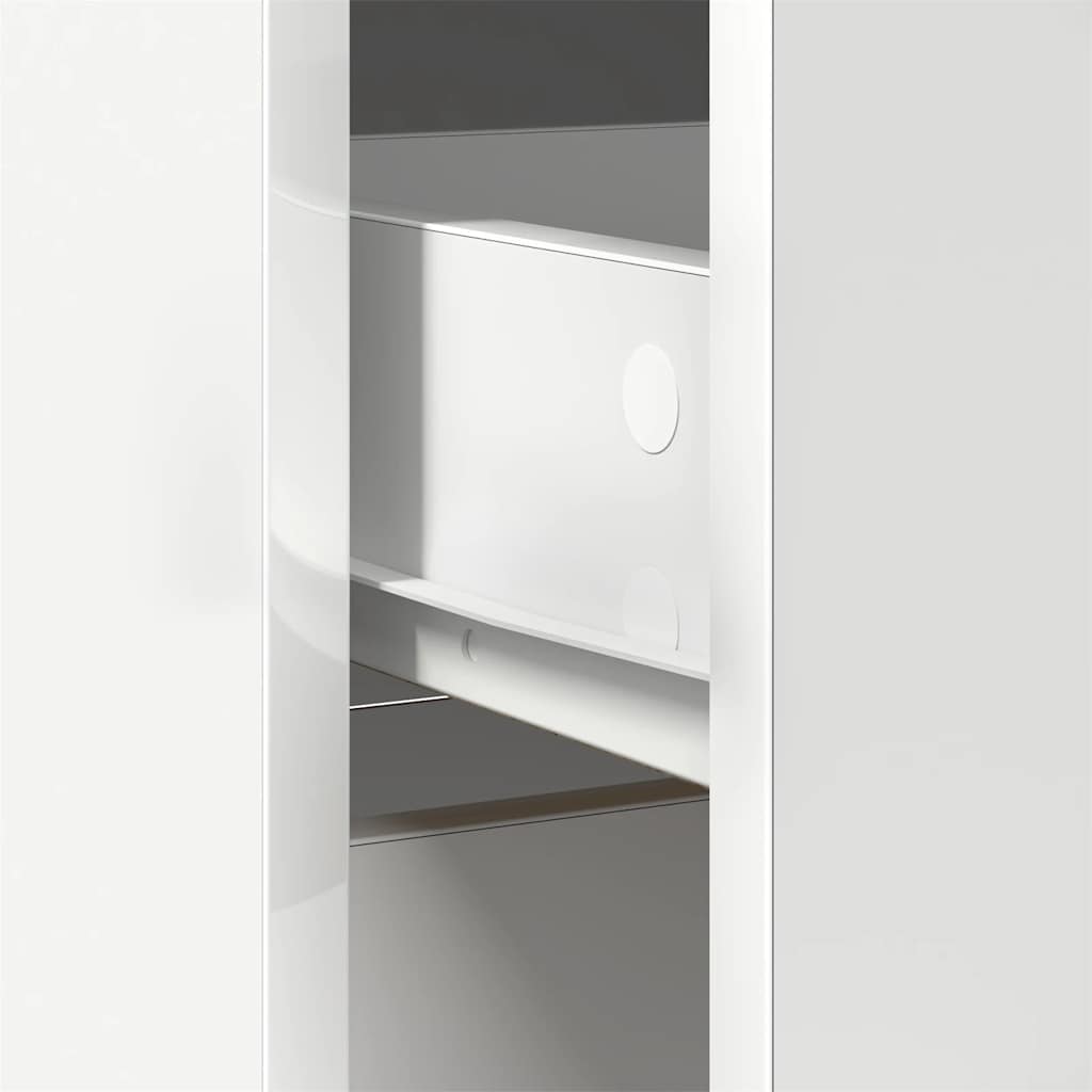 kommode med skuffe 80x34x76 cm konstrueret træ hvid