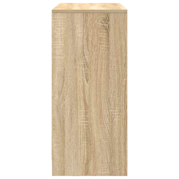 skænk med skuffe 80x34x76 cm konstrueret træ sonoma-eg