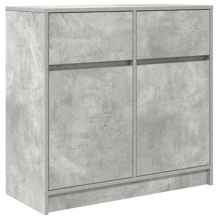skænk med skuffe 80x34x76 cm konstrueret træ betongrå