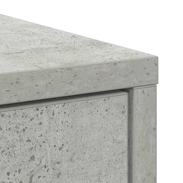 skænk med skuffe 80x34x76 cm konstrueret træ betongrå