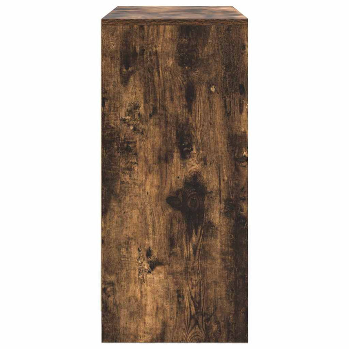 skænk med skuffe 80x34x76 cm konstrueret træ røget egetræ
