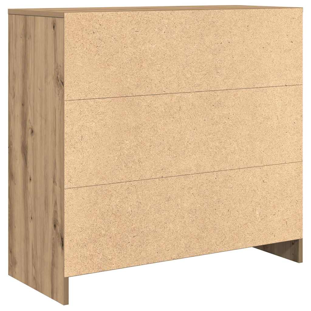 skænk med skuffe 80x34x76 cm konstrueret træ kunsteg