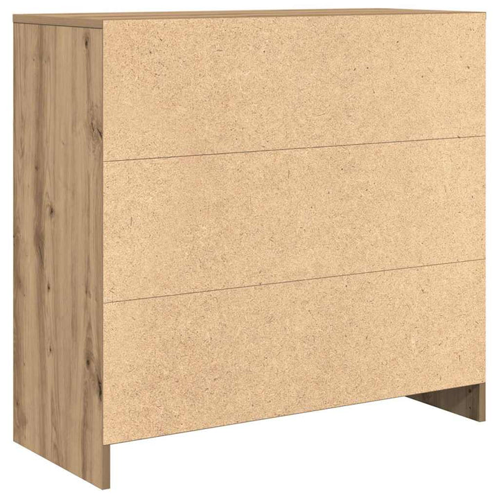 skænk med skuffe 80x34x76 cm konstrueret træ kunsteg