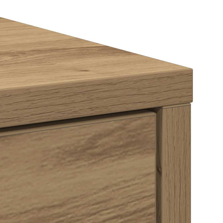 skænk med skuffe 80x34x76 cm konstrueret træ kunsteg