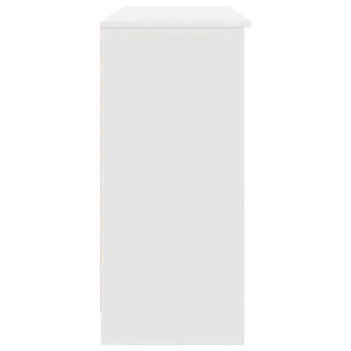 skænk med skuffe 101x35x76 cm konstrueret træ hvid
