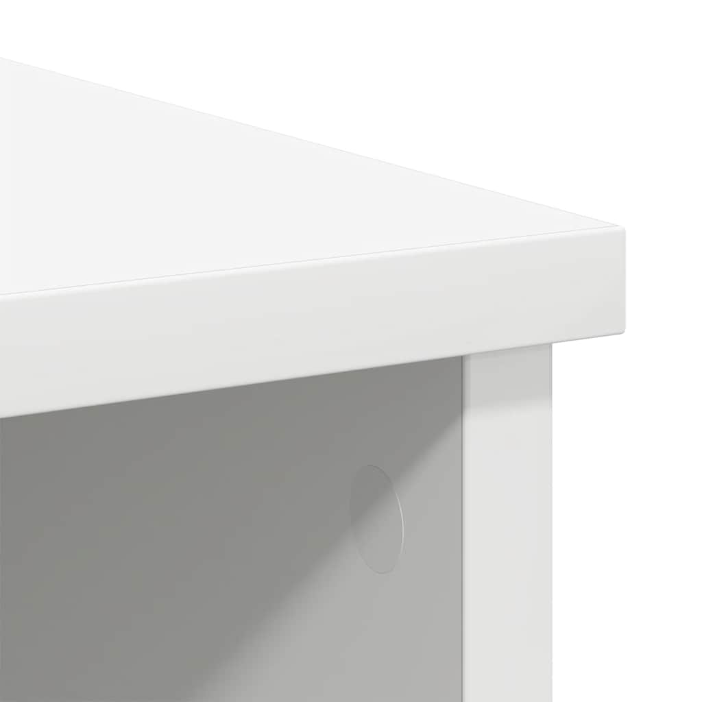 skænk med skuffe 101x35x76 cm konstrueret træ hvid