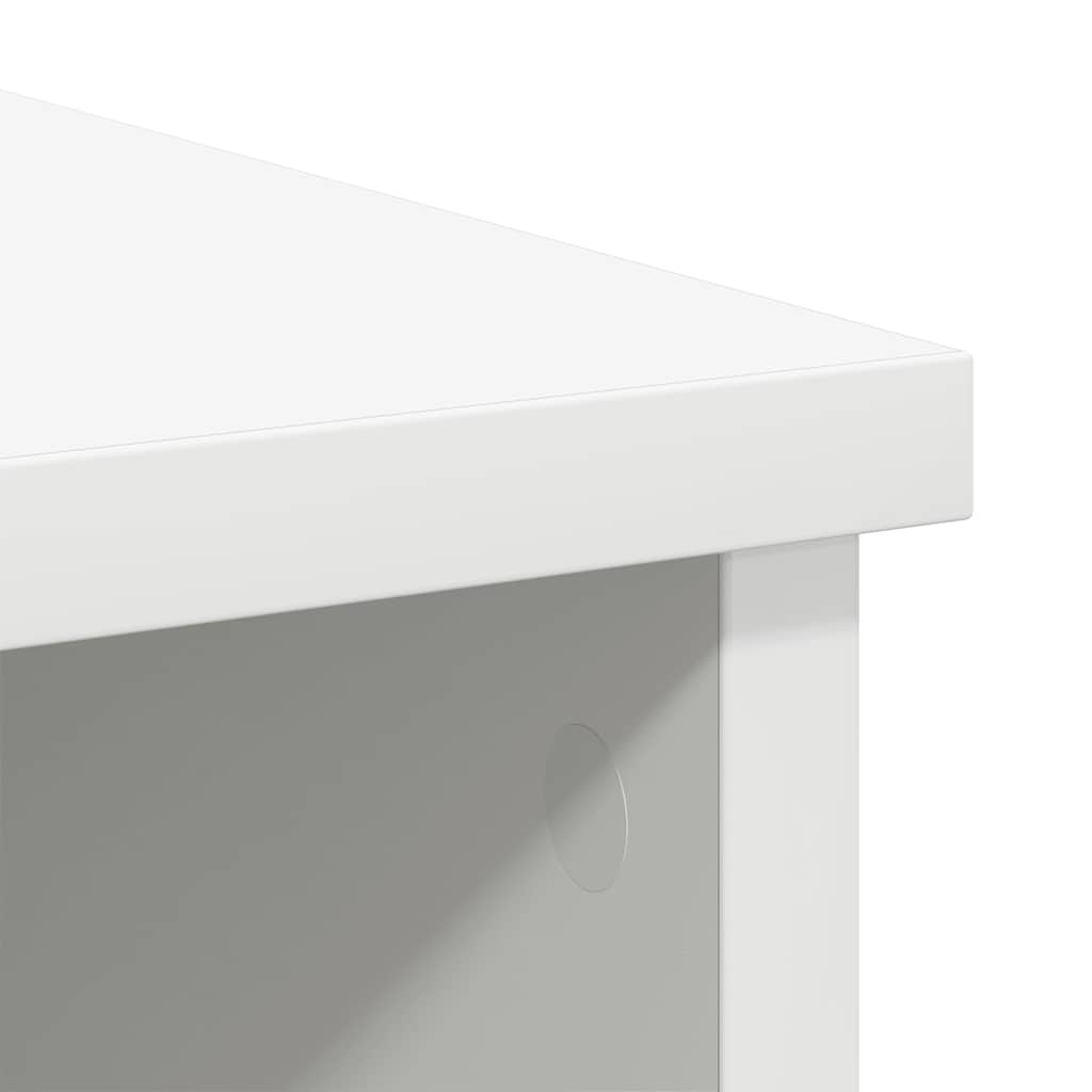 skænk med skuffe 101x35x76 cm konstrueret træ hvid
