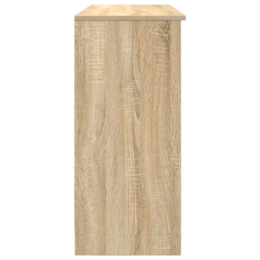 skænk med skuffe 101x35x76 cm konstrueret træ sonoma-eg