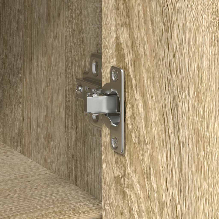 skænk med skuffe 101x35x76 cm konstrueret træ sonoma-eg