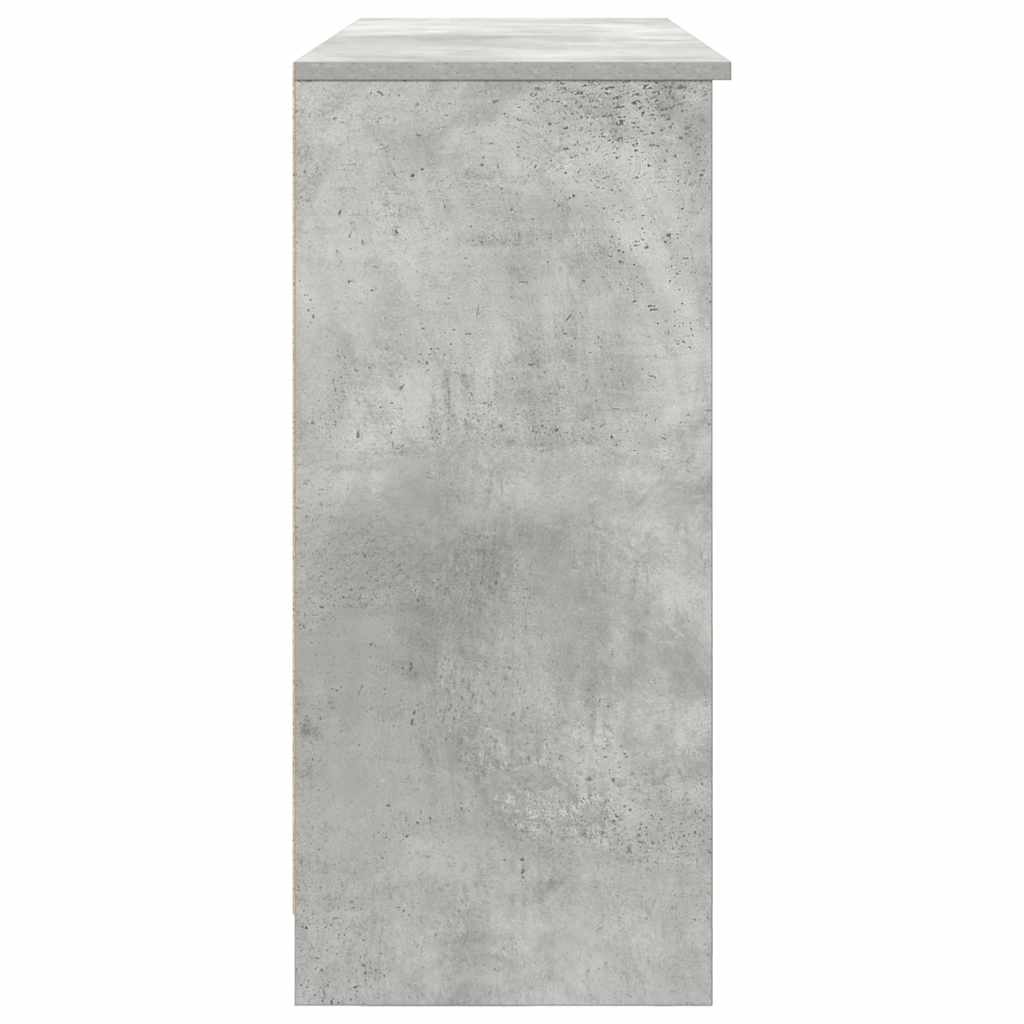 skænk med skuffe 101x35x76 cm konstrueret træ betongrå